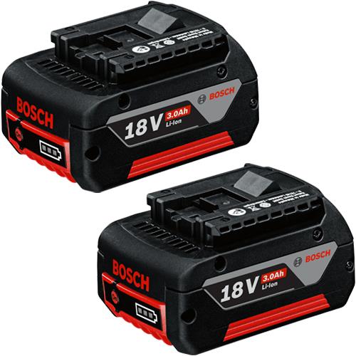Bosch 18V 3Ah Li-ion Battery Twin Pack (1600Z00037)