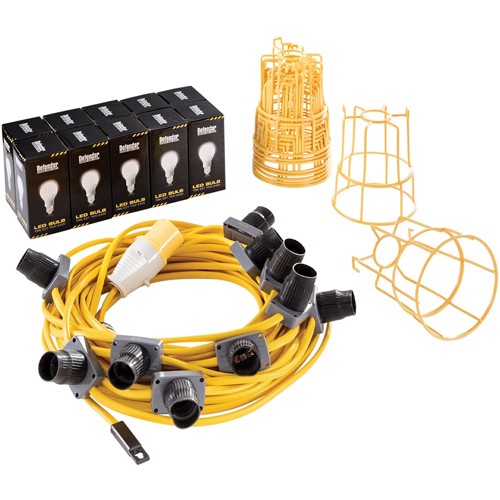 Defender 110V 22m 8000lm LED Festoon Light Kit