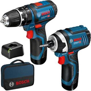 Pack de 5 outils BOSCH (GSR 12V-15 + GOP 12V-28 - GDR 12V-105 + GSA 12V-14  + GLI 12V-300) : Ref. 0615990N1D