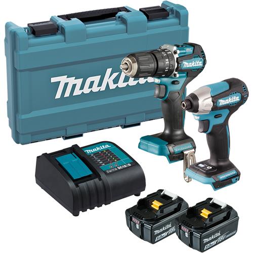 Makita DLX2414 18V Combi Drill & Impact Driver Set (2x 5Ah)