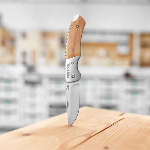 Festool Folding Work Knife with Wooden Handle