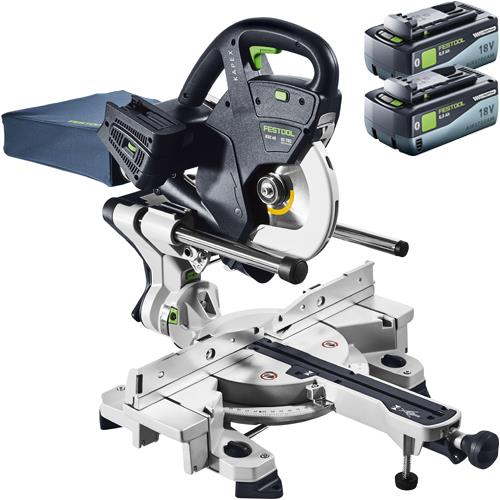 Festool KSC 60 KAPEX 18V 216mm Double bevel Mitre Saw 2x 8Ah