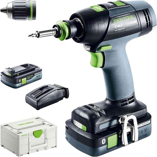 Festool T 18+3 18V Brushless Drill Driver (2x 4Ah High-power) 576447