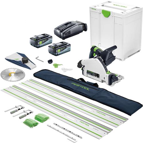 Festool TSC55K 18V Fast-cut Plunge Saw Kit Deal (2x 8Ah)