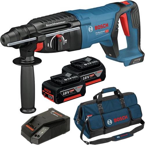 Bosch Gbh 18v 26 D 18v Brushless D Handle Sds Drill 2x 5ah Kit Bag