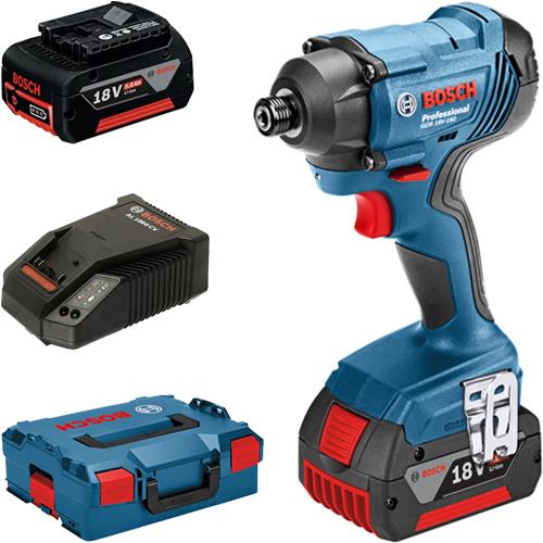 Bosch GDR 18V-160 18V LightSeries Impact Driver (2x 5.0Ah, L-Boxx)