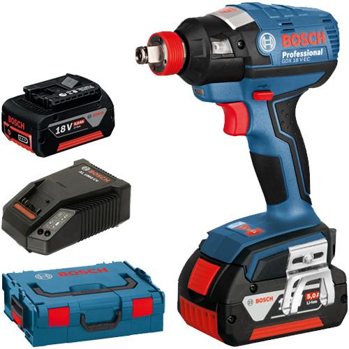 Bosch GDX 18V-EC 18v Impact Driver/Wrench (2x 5.0Ah Batteries)