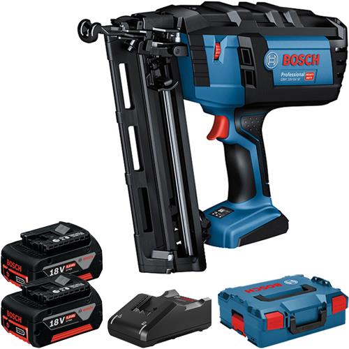 Bosch GNH 18V 64 M 18V 16G 2nd Fix Angled Brad Finish Nailer 2x 5Ah