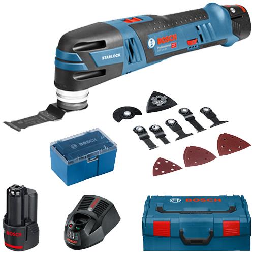 Bosch GOP 12V 28 Starlock Multi Cutter Kit 2x 12V 2.5Ah 12 Accs