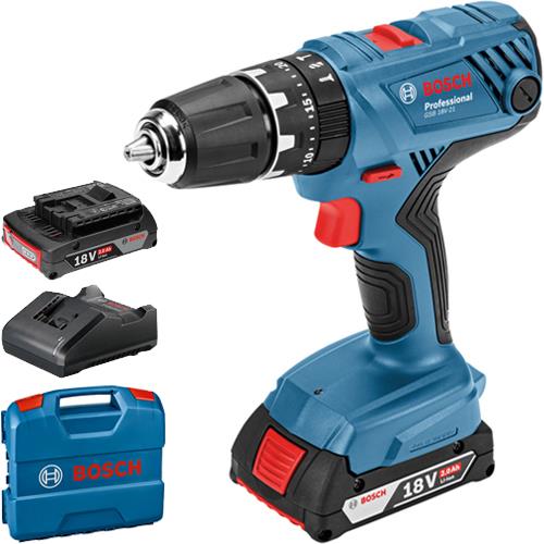 Bosch GSB 18V-21 Professional 18V Entry-level Combi Drill (2x 2Ah)