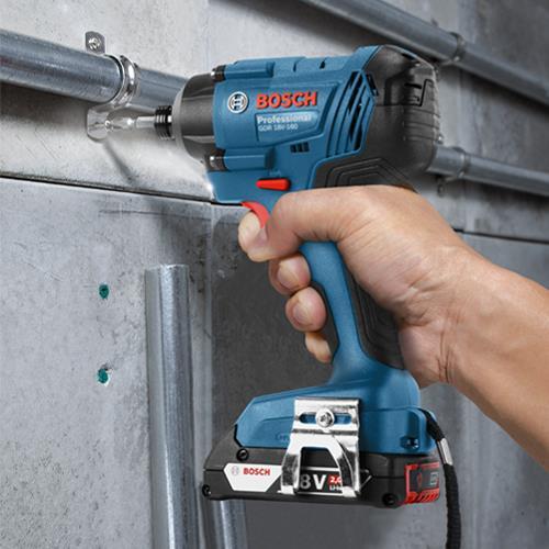 Bosch 18V GSB 18V-55 Combi Drill & GDR 18V-160 Impact Driver (2x 2Ah)