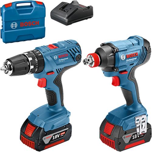 Bosch 0615990M73 18V GSB18V-21 & GDX18V-180 Twin Pack (2x 4Ah)