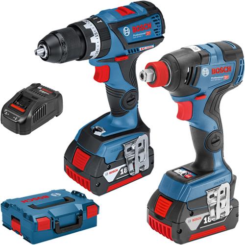 Bosch 18V GSB 18V 60 C Combi Drill GDX 18V 200 C Impact Gun 2x 5Ah