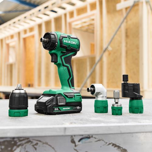 Hikoki DS18DDQ 18V 5-in-1 Drill Driver & Attachment Kit (2x 2Ah)