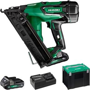 Hikoki NT1865DMA 18V 15G Angled Finish Nailer (2x 2Ah)