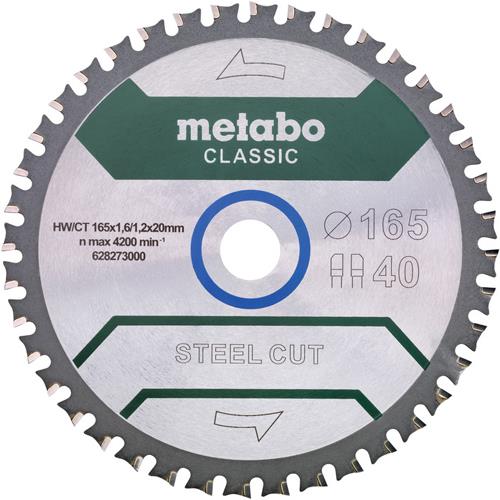 Metabo Circular Saw Blade for Metal/Steel 165mm x 20mm x 40T