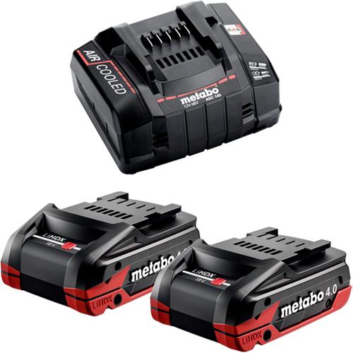 Metabo 2x LiHDXtreme Tabless 18V 4Ah Batteries & ASC145 Fast Charger