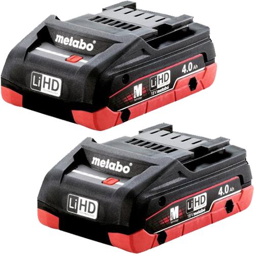 Metabo 18V 4Ah LiHD Battery TWIN PACK Compact High Demand 625367000