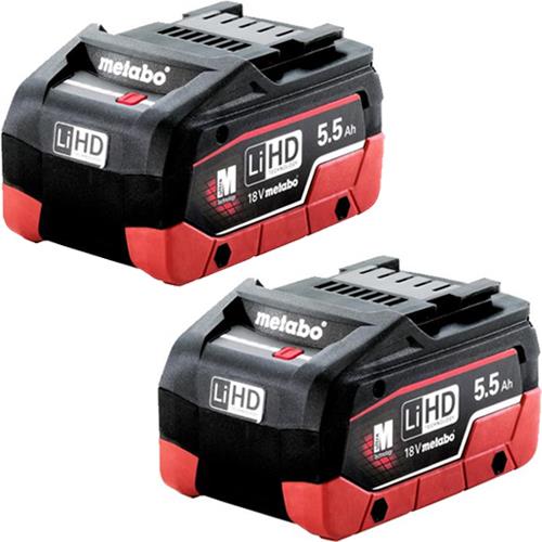 Metabo 18V 5.5Ah LiHD Battery TWIN PACK High Demand 625368000