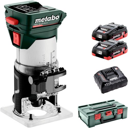 Metabo FMV18LTXBL8 18V 1/4" Trim Router (2x 4Ah LiHD)