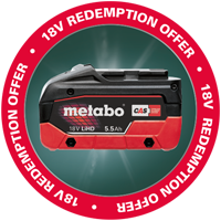 Metabo 18V Redemption Offer