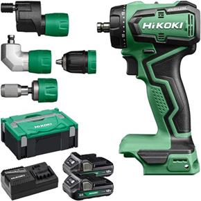 Hikoki DS18DDQ 18V 5-in-1 Drill Driver &amp; Attachment Kit (2x 2Ah)