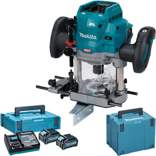 Makita RP001G 40V 1/2" Plunge Router (2x 4Ah)