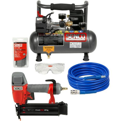 Senco FinishPro18Mg Air Fine-finish Nailer & PC1010 Air Compressor Kit